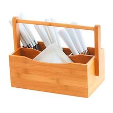 Porta Talheres De Bambu 14,5x10,5x25,5cm