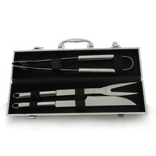 Jogo Para Churrasco 3 Peças Com Maleta Em Inox Mimo Style