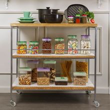 Pote Hermético De Vidro Quadrado 1,5l Lavanda Oxford Daily