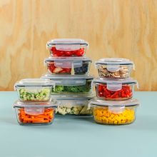 Pote De Vidro Retangular Com Divisoria 1300ml Chia