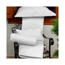 Jogo De Colcha Queen Supreme Branca 400 Fios Marken Fassi