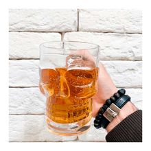 Caneca de Vidro Rock Style Caveira 2 Peças 365ml Lyor