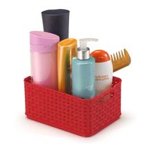 Caixa Plástica Com Alça N 2 Rattan 1,74l Vermelho