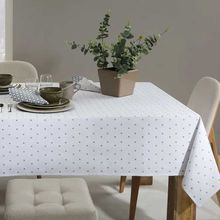 Toalha Mesa Panama Petit Cinza Retangular 160x220cm Naturalle