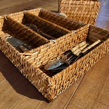 Porta Talheres em Rattan 34x24cm