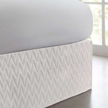 Saia Para Box Zig Queen Matelassê Branco 200 Fios 160x200x35cm