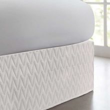 Saia Para Box Matelasse Zig Casal 200 Fios Branco 140x190x35alt