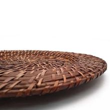 Sousplat em Rattan 32x32cm Escuro