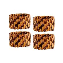 Anéis Porta Guardanapo 4 Peças em Rattan