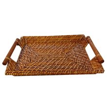 Bandeja Retangular em Rattan 35x25cm