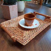 Bandeja Retangular em Rattan 35x25cm