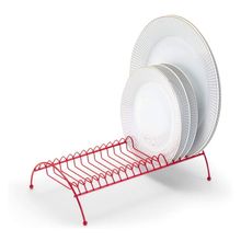Organizador Seca Pratos Para Pia Vermelho