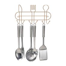 Suporte 6 Ganchos De Parede Querida Rose Gold