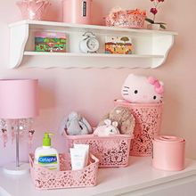 Cesto Organizador Retangular Lifestyle Pequeno Rosa