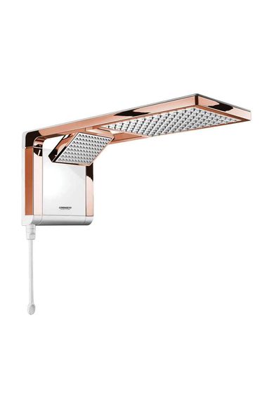 Chuveiro Acqua Duo Branco e Rose Gold 127V 5500W Lorenzetti
