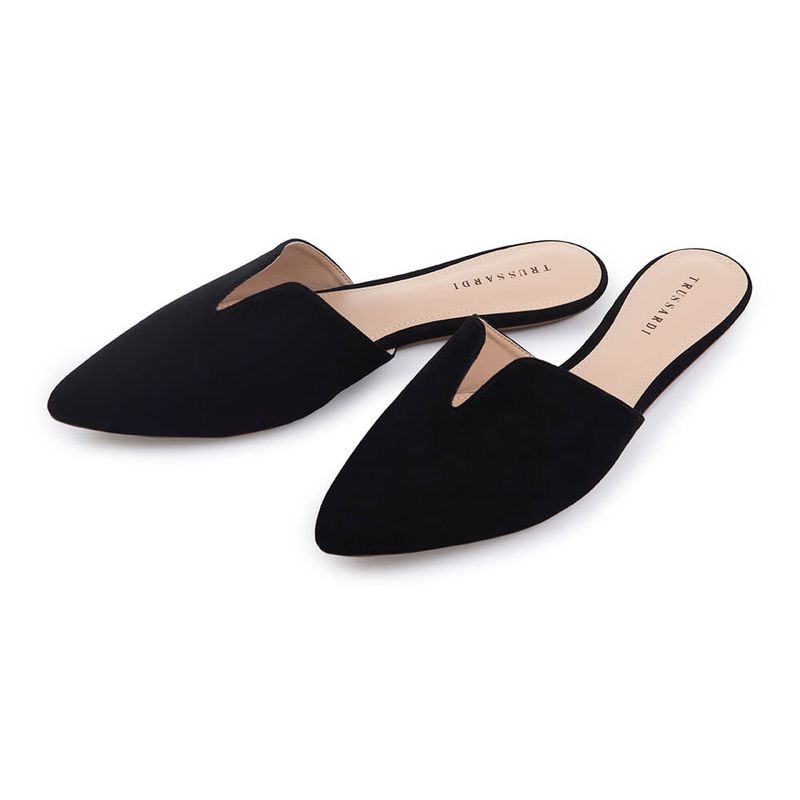 Mule-Bico-Fino-Nobuck-Nero-Trussardi-38