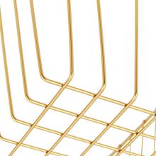 Cesto Organ Retangular Grande 40x24x17 Dourado Arthi