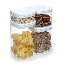 Conjunto Com 4 Potes Herméticos Brancos Arthi