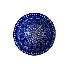 Bowl De Cerâmica Geométrica  Azul Lyor