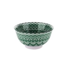 Bowl De Cerâmica Geométrica Verde Lyor