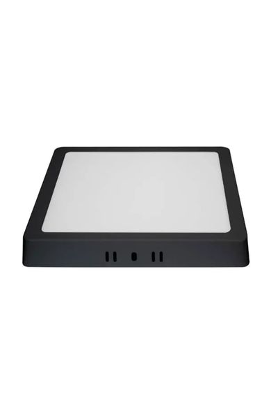 Painel LED Slim De Sobrepor Quadrado Preto 18W 6500K Blumenal