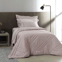 Edredom Solteiro Cetim 270 Fios Buddemeyer Vision 100% Algodão Penteado Rosa