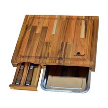 Tábua Kit Barbecue Em Madeira Teca