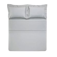 Jogo de Cama Casal Trussardi 200 Fios Percal 100% Algodão Cammillo Marmo Chumbo