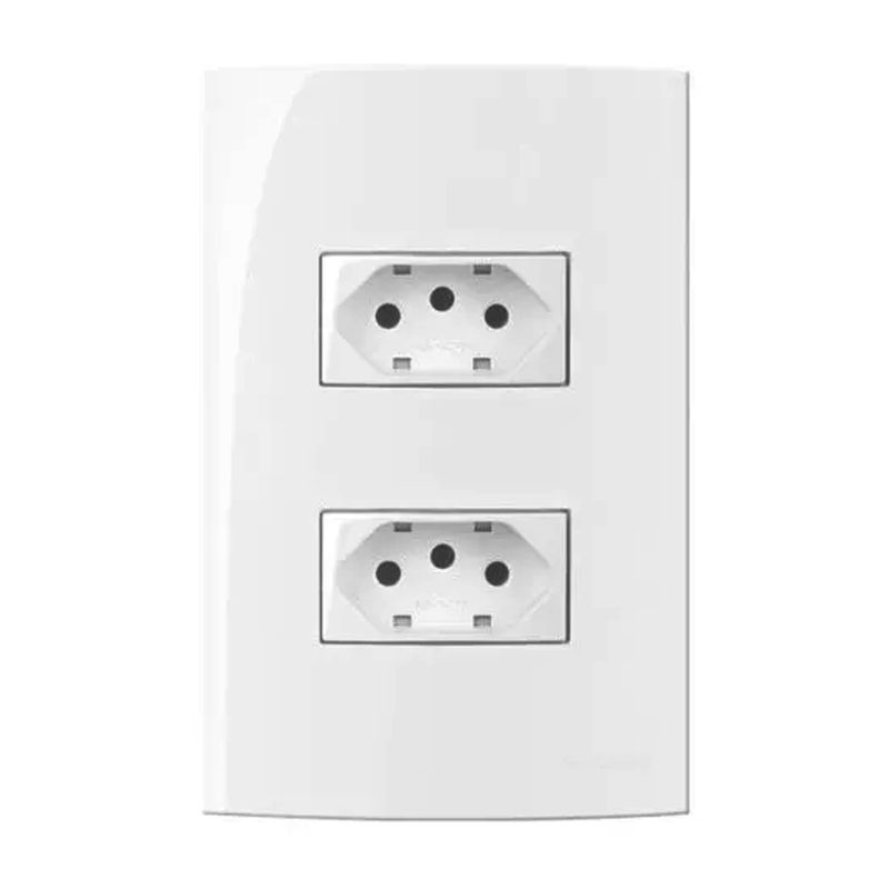 Conjunto-De-2-Tomadas-2p---T-10A-250v-4x2-Sleek-Branco-Margirius
