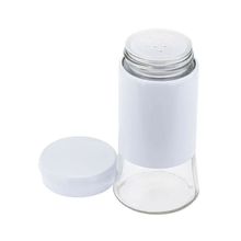 Saleiro e Pimenteiro Corpo De Vidro Pintado Com Tampa Branco Weck