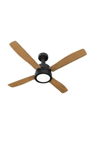 Ventilador de Teto Vintage Led Preto com 4 Pás Mogno 127V Venti Delta