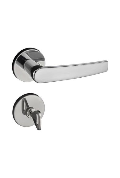 Fechadura Para Banheiro Concept Roseta Redonda Cromada 40Mm Pado