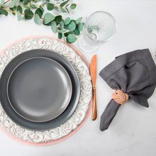 Argola de Guardanapo 4 pcs Traccia Rosa Chá