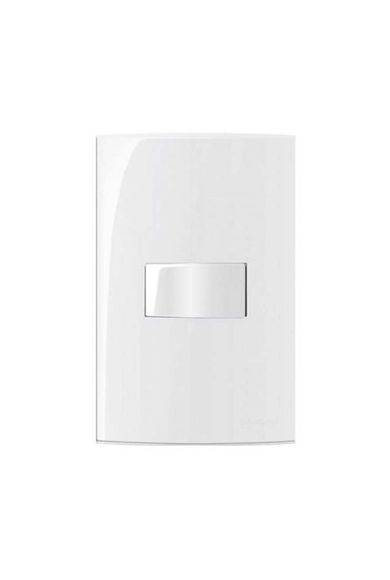 Conjunto De Interruptor 4x2 Polegadas 10a 250v Simples Sleek Branco Margirius
