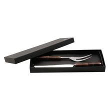 Conjunto Com Faca E Garfo Em Aço Inox Com Cabo Em Bambu Wolff