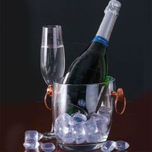 Balde De Vidro Com Alça Rose De Aço Inox 15x16cm Wolf