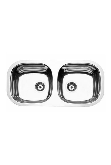 Cuba Dupla De Embutir Isis 2C 34 BL Em Aço Inox Polido 78x40cm Tramontina