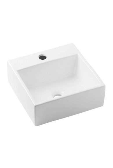 Cuba De Apoio Loft Q6 Em Louça Branca 35x35cm Incepa