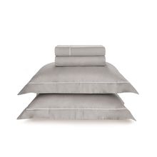 Jogo de Cama Queen Trussardi 300 Fios Percal 100% Algodão Enrico Marmo/Branco