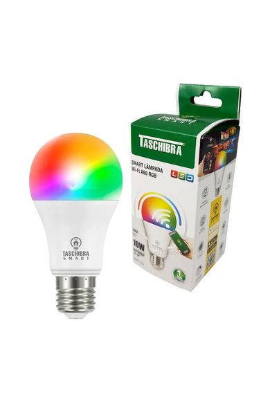 Lâmpada Led Rgb Smart Wi Fi 10W E27 Taschibra