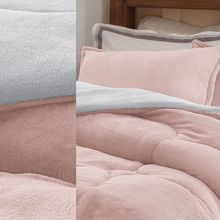 Kit Coberdrom Queen Rosa e Prata  2,60m X 2,40m Doppio Naturalle