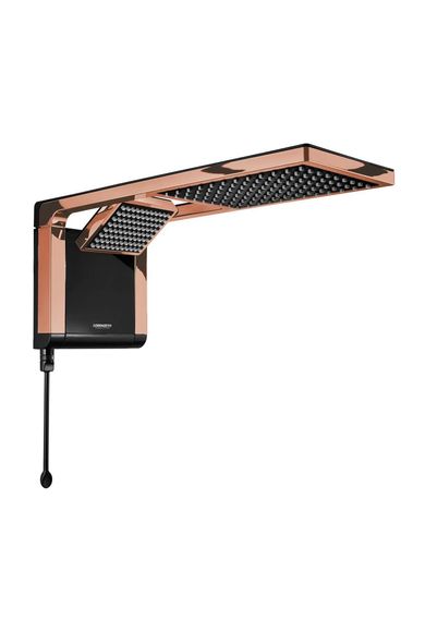 Chuveiro Acqua Duo Preto e Rose Gold 220V 7800W Lorenzetti
