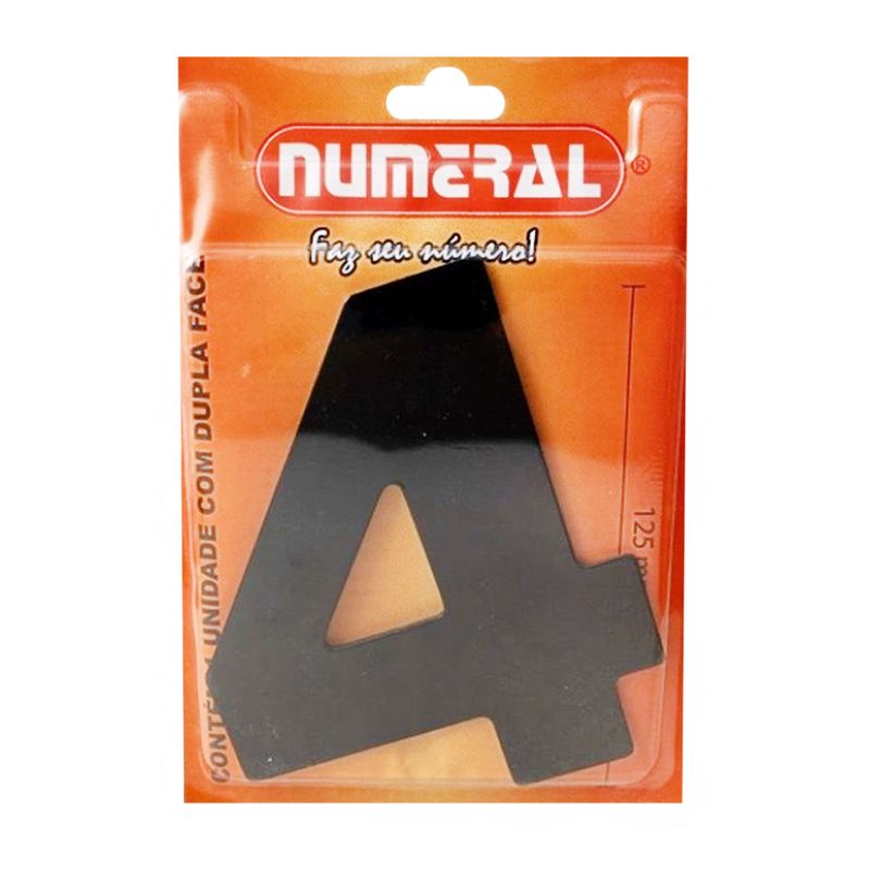 Numero-Residencial-4-Preto-Em-ACM-125mm-Numeral