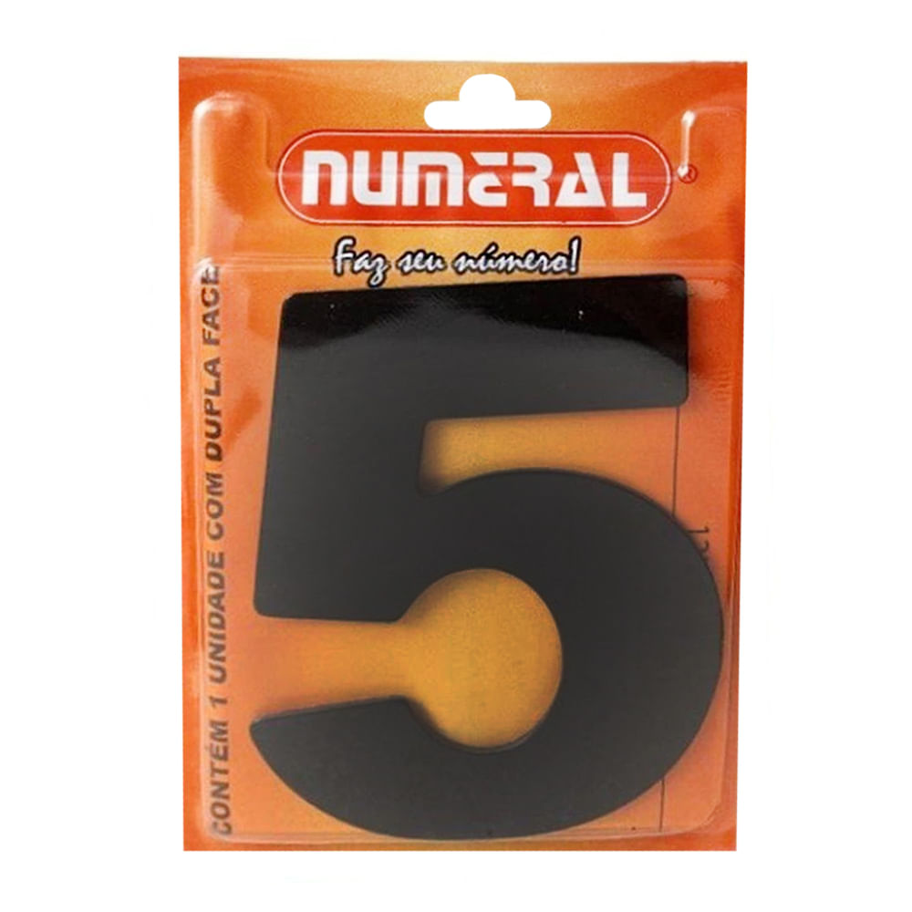 NUMERO ACM ESPELHADO 5 PEQUENO 60MM NUMERAL