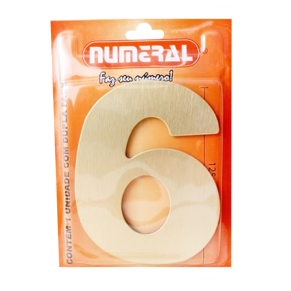 NUMERO ACM ESPELHADO 5 PEQUENO 60MM NUMERAL