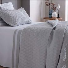 Kit Colcha Matelasse Zig King Prata 200 Fios 2,40mx2,50m Naturalle