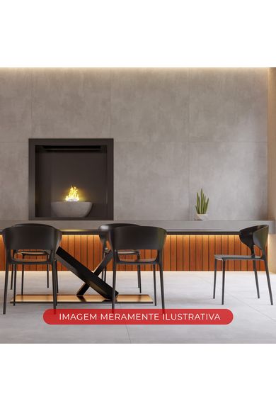 Porcelanato Master Soft Concret 123x123cm Cinza Acetinado Embramaco