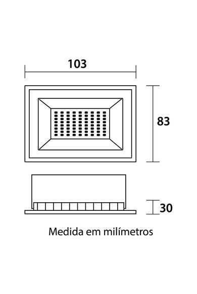 Projetor Refletor Led 10w Bivolt Preto 6500K Blumenau