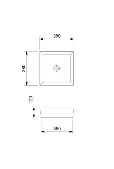 Cuba De Apoio Platinum Quadrada 38x38cm Branca Incepa