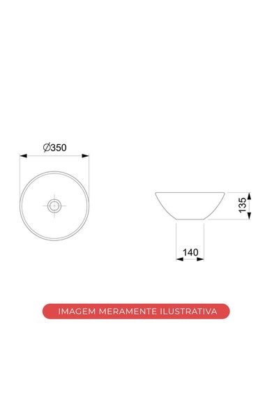Cuba De Apoio Loft R1 Black Noir Em Louça 35Cm Incepa